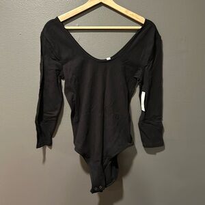 NWT - GAP - Black Long Sleeve One Piece Bodysuit- Size Small
